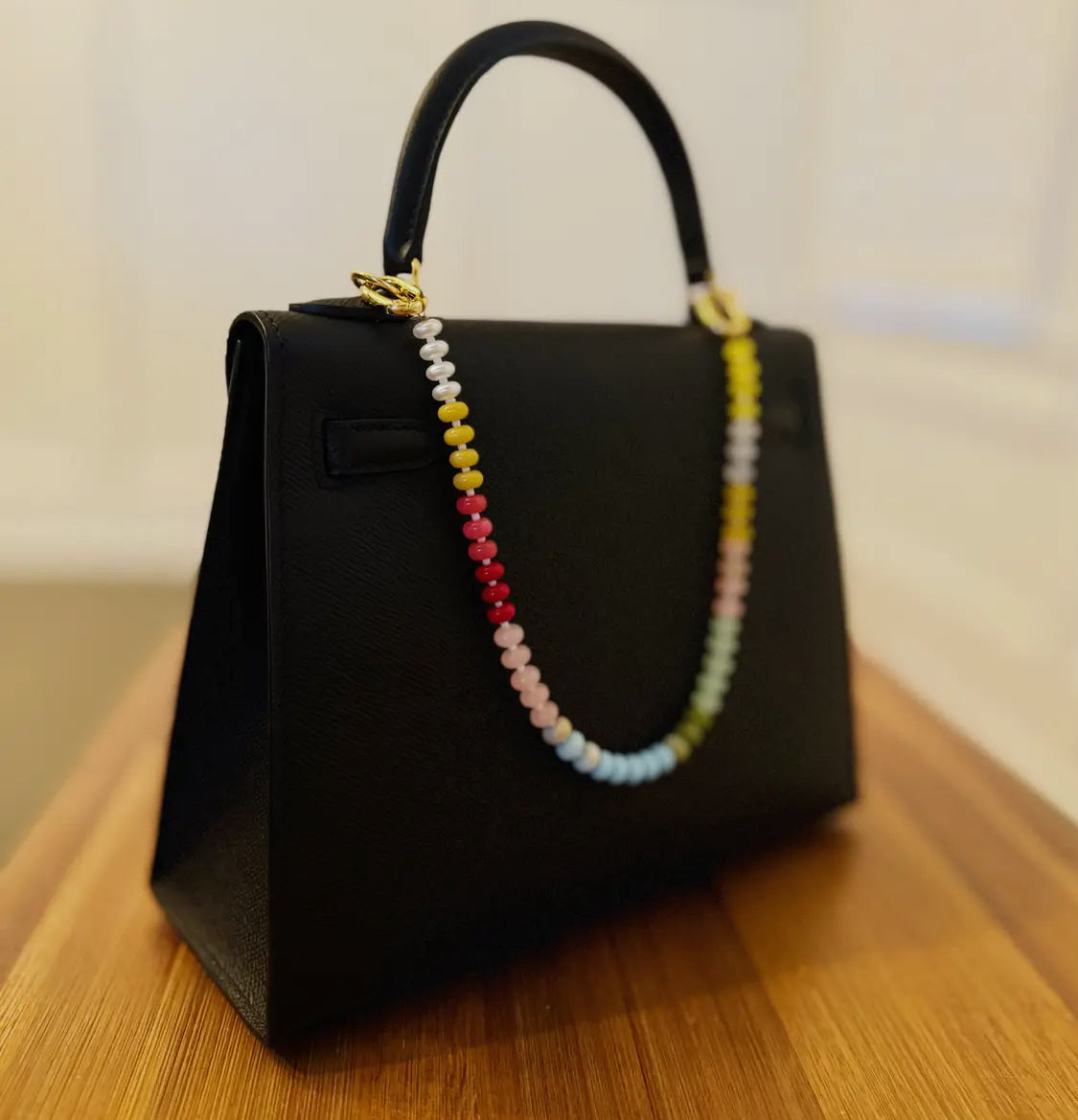 Colorful Stone Bag Charm