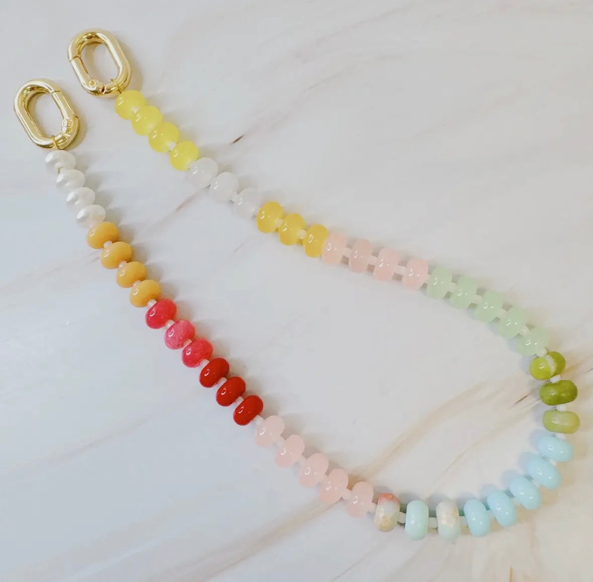 Colorful Stone Bag Charm