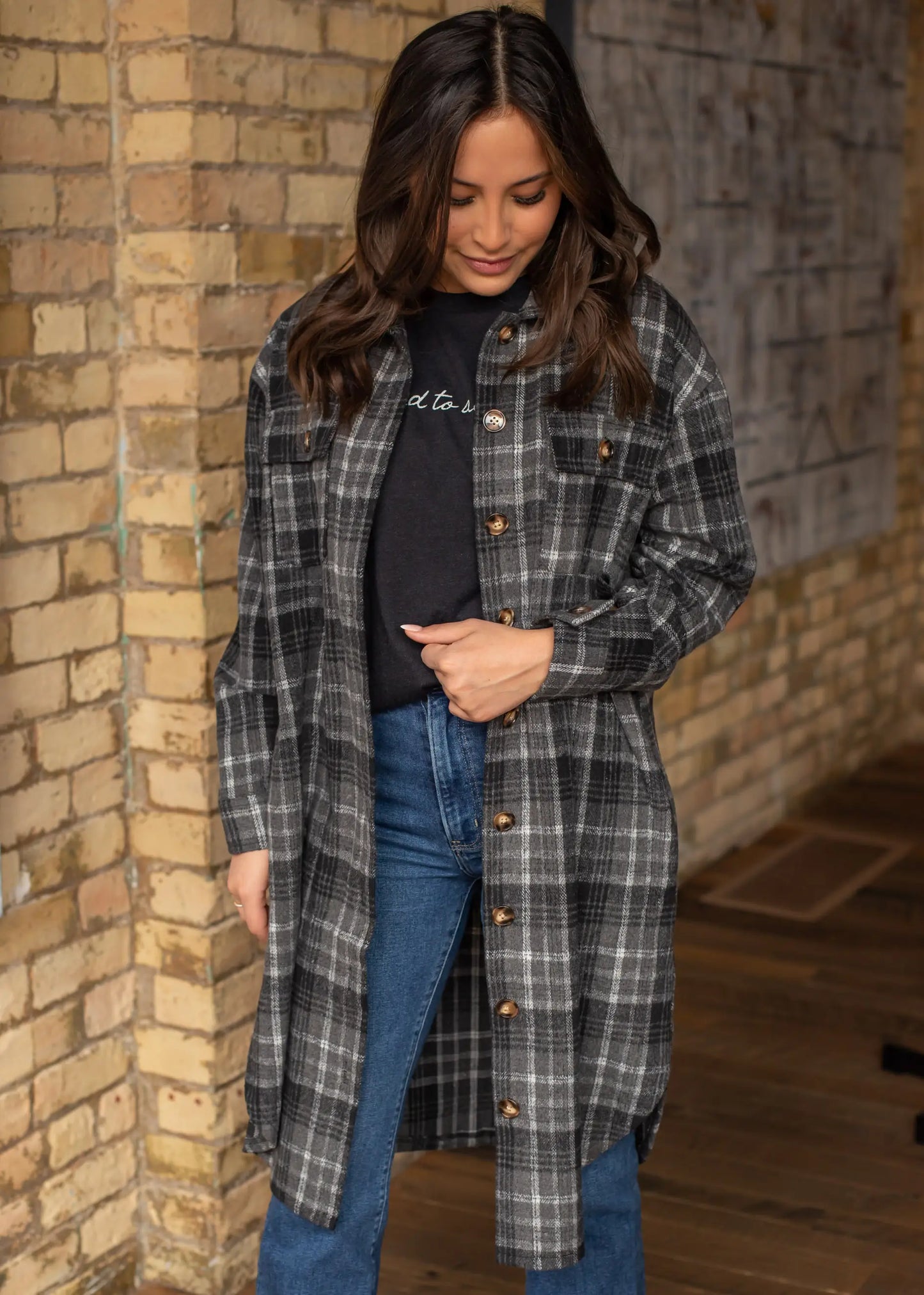 Long Plaid Flannel