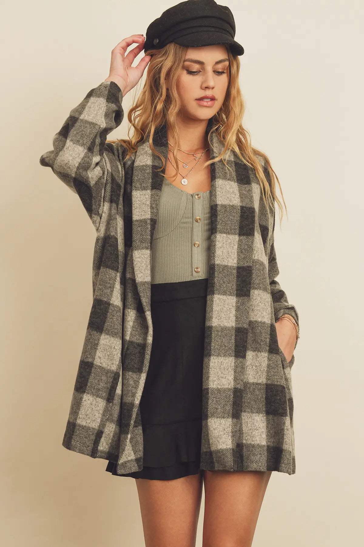 Cozy Plaid Cardigan