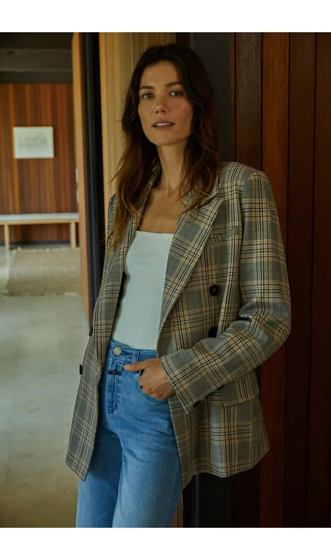 Oversized Plaid Blazer