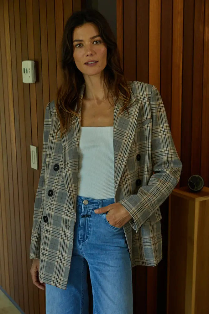 Oversized Plaid Blazer