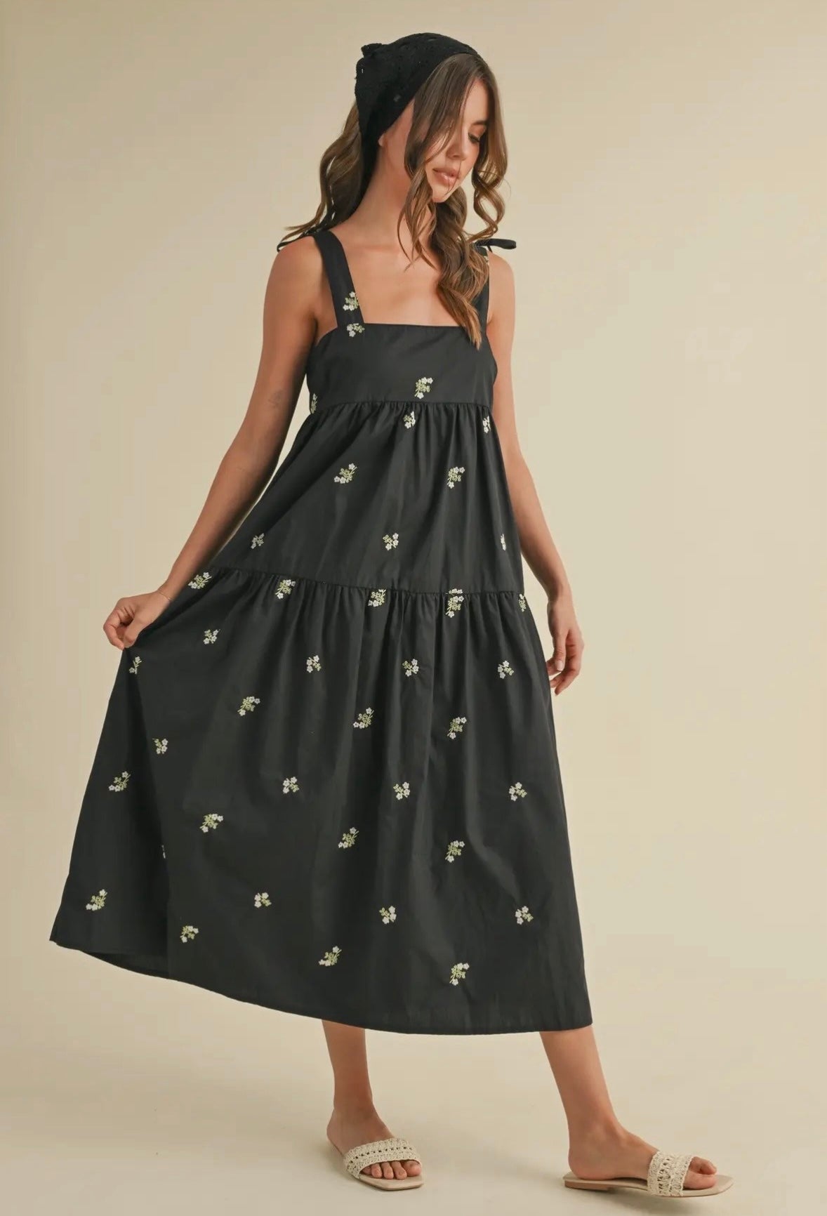 Floral Sleeveless Midi Dress