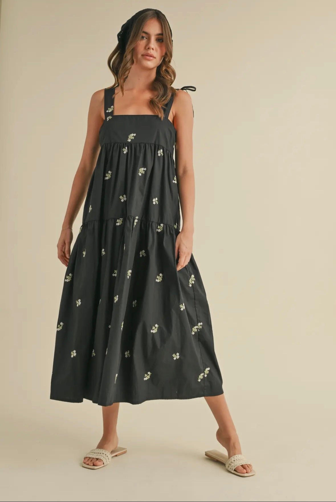 Floral Sleeveless Midi Dress
