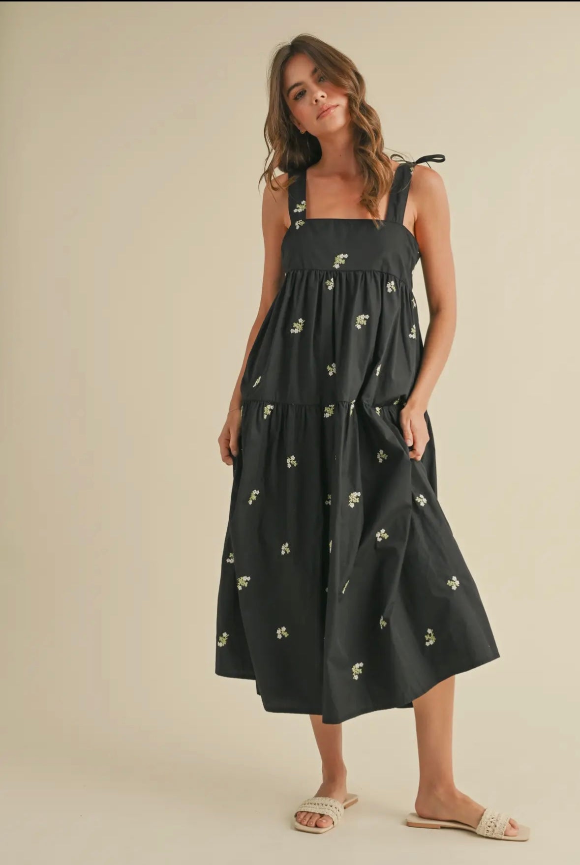 Floral Sleeveless Midi Dress